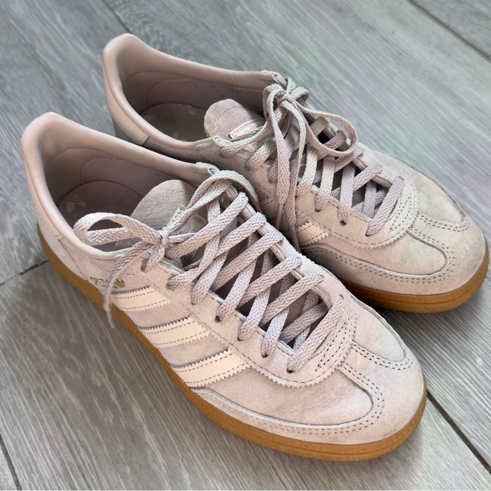 Adidas Light Pink-Beige Suede Sneakers